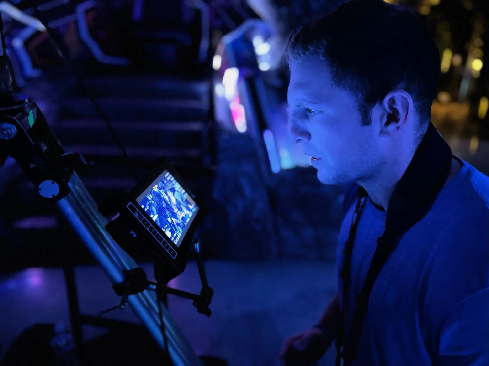 Cinematographer capturing B-roll footage