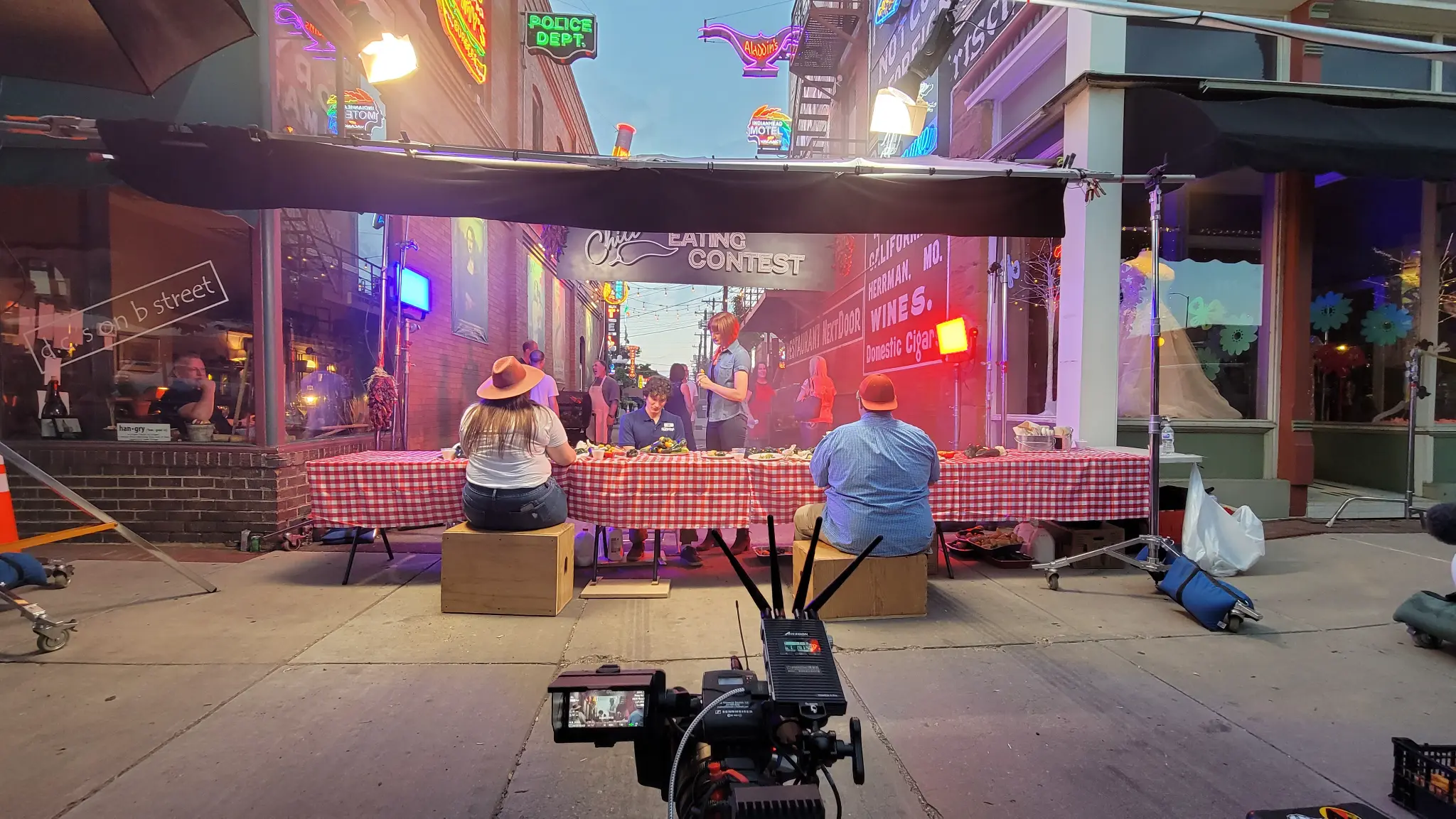 Professional video crew capturing cinematic footage